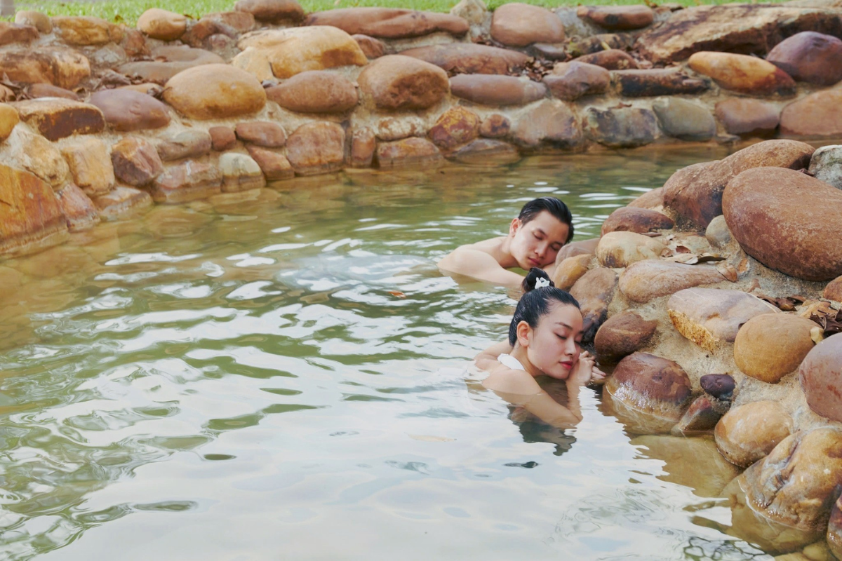 Hot spring bathing pools at Hua Pe tourist area